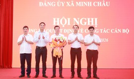 Xã Minh Châu công bố các Quyết định về công tác cán bộ và chuyển giao hội Người cao tuổi, Hội Chữ thập đỏ về trực thuộc Uỷ ban MTTQ Việt Nam xã.