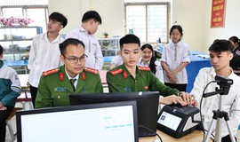 CÔNG AN XÃ HOÀ XÁ TRIỂN KHAI CẤP CĂN CƯỚC VÀ ĐỊNH DANH ĐIỆN TỬ CHO HỌC SINH TỪ ĐỦ 6 ĐẾN 14 TUỔI 
