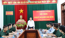Chi bộ Ban Chỉ huy Quân sự xã Tam Hưng nâng cao chất lượng lãnh đạo, quyết tâm hoàn thành tốt nhiệm vụ quân sự, quốc phòng địa phương