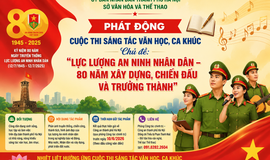 PHÁT ĐỘNG THAM GIA CUỘC THI SÁNG TÁC VĂN HỌC, CA KHÚC VỚI CHỦ ĐỀ “LỰC LƯỢNG AN NINH NHÂN DÂN – 80 NĂM XÂY DỰNG, CHIẾN ĐẤU VÀ TRƯỞNG THÀNH”