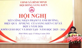 HỘI ĐỒNG SÁNG KIẾN XÃ BÌNH MINH XÉT CÔNG NHẬN 252 SÁNG KIẾN NGÀNH GIÁO DỤC VÀ ĐÀO TẠO, NĂM HỌC 2025-2026