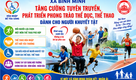 Xã Bình Minh tăng cường tuyên truyền, phát triển phong trào thể dục thể thao dành cho người khuyết tật