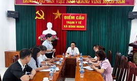 UBND xã Bình Minh tổ chức kiểm tra công vụ đột xuất tại Trạm Y tế xã và Trung tâm Dịch vụ tổng hợp xã