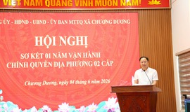 Xã Chương Dương sơ kết 01 năm vận hành chính quyền 02 cấp