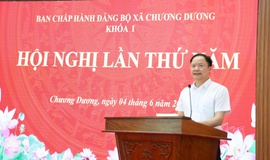 Hội nghị lần thứ 5 Ban chấp hành Đảng bộ xã Chương Dương triển khai công tác sắp xếp thôn, khu dân cư