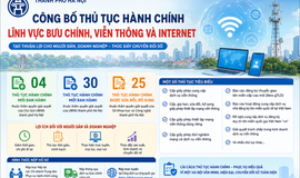 HÀ NỘI CÔNG BỐ DANH MỤC THỦ TỤC HÀNH CHÍNH MỚI VÀ ĐƯỢC SỬA ĐỔI, BỔ SUNG LĨNH VỰC BƯU CHÍNH, VIỄN THÔNG VÀ INTERNET