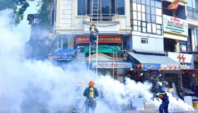 Ra mắt Tổ thường trực chữa cháy, cứu nạn cứu hộ tại phố đi bộ hồ Hoàn Kiếm và chợ đêm Đồng Xuân