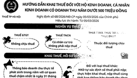 Hướng dẫn khai thuế đối với hộ kinh doanh, cá nhân kinh doanh có doanh thu năm dưới 500 triệu đồng