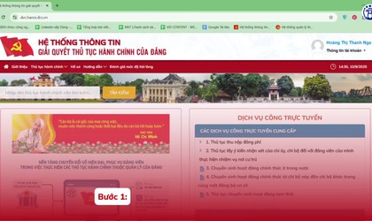 HƯỚNG DẪN ĐẢNG VIÊN NỘP ĐẢNG PHÍ TRỰC TUYẾN