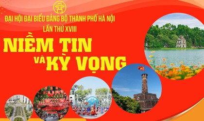 CHÀO MỪNG ĐẠI HỘI ĐẢNG BỘ TP HÀ NỘI LẦN THỨ VXVIII: TIÊN PHONG VƯƠN MÌNH CÙNG DÂN TỘC, XÂY DỰNG THỦ ĐÔ VĂN MINH, HIỆN ĐẠI, NHÂN DÂN HẠNH PHÚC
