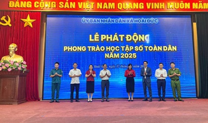 UBND xã Hoài Đức tổ chức Lễ phát động hưởng ứng phong trào “Học tập số toàn dân”