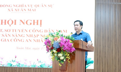 Xuân Mai tổ chức hội nghị xét duyệt, sơ tuyển công dân nam trong độ tuổi sẵn sàng nhập ngũ, thực hiện nghĩa vụ tham gia công an nhân dân năm 2026