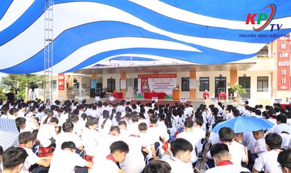 Xã Kiều Phú phối hợp với Sở tư pháp thành phố Hà Nội tổ chức tuyên truyền phổ biến giáo dục pháp luật cho học sinh khối THCS