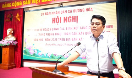 UBND xã triển khai kế hoạch đánh giá, bình xét, xét tặng các danh hiệu văn hoá trong phong trào “Toàn dân đoàn kết xây dựng đời sống văn hoá” năm 2025 