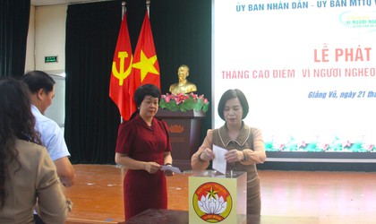 Quỹ Vì người nghèo phường Giảng Võ đạt hơn 1,3 tỷ đồng