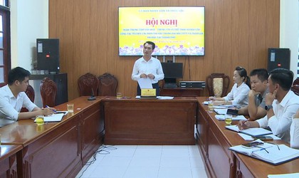 UBND xã tổ chức Hội nghị nghe Trung tâm Văn hóa - Thông tin và Thể thao xã báo cáo công tác tổ chức các môn thi đấu trong Đại hội TDTT và tham gia thi đấu tại Thành phố