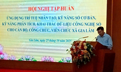 UBND xã Gia Lâm tổ chức hội nghị tập huấn ứng dụng trí tuệ nhân tạo và kỹ năng số cho đội ngũ cán bộ,công chức, viên chức