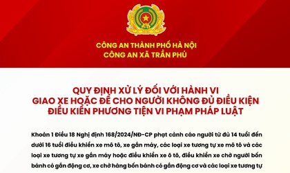 QUY ĐỊNH XỬ LÝ ĐỐI VỚI HÀNH VI GIAO XE HOẶC ĐỂ CHO NGƯỜI KHÔNG ĐỦ ĐIỀU KIỆN ĐIỀU KHIẾN PHƯƠNG TIỆN VI PHẠM PHÁP LUẬT