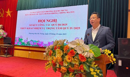 Phường Hai Bà Trưng sơ kết công tác Quý III/2025, triển khai nhiệm cụ trọng tâm Quý IV/2025 phong trào Toàn dân bảo vệ an ninh Tổ quốc và hoạt động của các Ban chỉ đạo phòng, chống tội phạm, ma tuý.