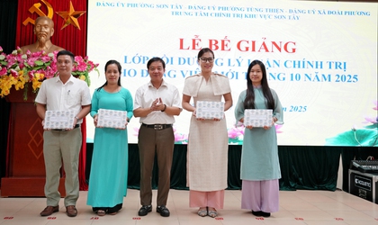 Sơn Tây: bế giảng lớp Bồi dưỡng lý luận chính trị cho đảng viên mới tháng 10 năm 2025