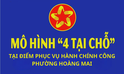 Điểm phục vụ hành chính công phường Hoàng Mai thực hiện mô hình 