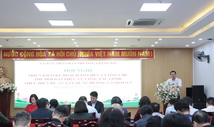 Phường Giảng Võ: triển khai kế hoạch cưỡng chế giải phóng mặt bằng đường Vành đai 1