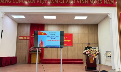 Phường Vĩnh Hưng tổ chức lớp bồi dưỡng kiến thức quốc phòng đối tượng 4 năm 2025