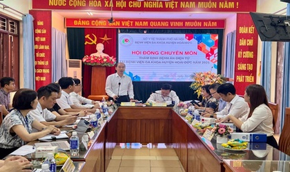 Sở Y tế Hà Nội thẩm định các điều kiện triển khai hồ sơ bệnh án điện tử tại Bệnh viện đa khoa Hoài Đức