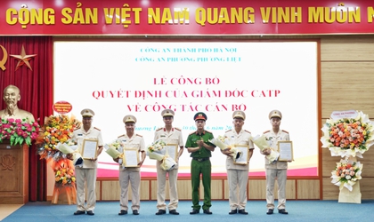 Công an phường Phương Liệt (mới): Công bố Quyết định thành lập Công an phường và công tác cán bộ