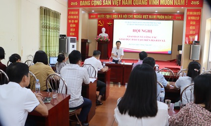 Đồng chí Chủ tịch Ủy ban nhân dân xã Đại Xuyên chủ trì hội nghị giao ban trong lĩnh vực Giáo dục và đào tạo