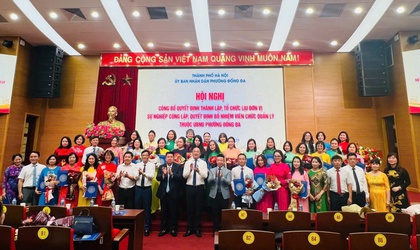 Hội nghị Công bố quyết định thành lập, tổ chức lại đơn vị sự nghiệp công lập, quyết định bổ nhiệm viên chức quản lý đơn vị sự nghiệp công lập thuộc UBND phường Đống Đa.