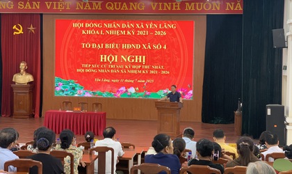 HỘI ĐỒNG NHÂN DÂN XÃ YÊN LÃNG TỔ CHỨC TIẾP XÚC CỬ TRI SAU KỲ HỌP THỨ NHẤT, HĐND XÃ NHIỆM KỲ 2021 – 2026