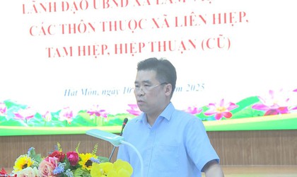 Lãnh đạo UBND xã Hát Môn làm việc với các thôn thuộc xã Liên Hiệp, Tam Hiệp, Hiệp Thuận  (cũ) về tác quản lý đất đai và các thiết chế văn hoá
