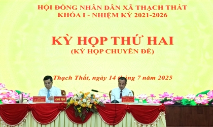 Xã Thạch Thất tổ chức kỳ họp  thứ 2 (Kỳ họp chuyên đề) HĐND xã khóa 1, nhiệm kỳ 2021 - 2026 bàn về