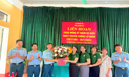 TIN BÀI THÁNG 7/2025
TRƯỜNG MẦM NON SAO MAI TỔ CHỨC GIAO LƯU – 
CHÚC MỪNG CÁN BỘ CHIẾN SĨ ĐƠN VỊ KẾT NGHĨA NHÂN DỊP KỶ NIỆM 60 NĂM NGÀY TRUYỀN THỐNG LỮ ĐOÀN 
(20/07/1965 – 20/07/2025)