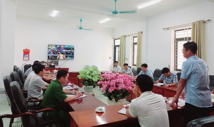 UBND XÃ PHÚC SƠN DỰ HỘI NGHỊ TRỰC TUYẾN ỨNG PHÓ VỚI CƠN BÃO SỐ 3 NĂM 2025