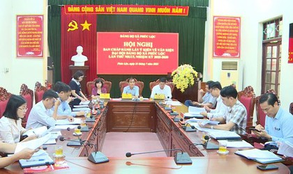 Ban Chấp hành Đảng bộ xã Phúc Lộc tổ chức Hội nghị lấy ý kiến vào dự thảo Văn kiện Đại hội Đảng bộ xã lần thứ I, nhiệm kỳ 2025–2030