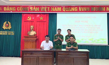 Phúc Lộc tổ chức Hội nghị triển khai nhiệm vụ trọng tâm về công tác Phòng cháy chữa cháy và Cứu nạn cứu hộ sau khi thành lập chính quyền địa phương 2 cấp và Luật Phòng cháy chữa cháy, Cứu nạn cứu hộ có hiệu lực