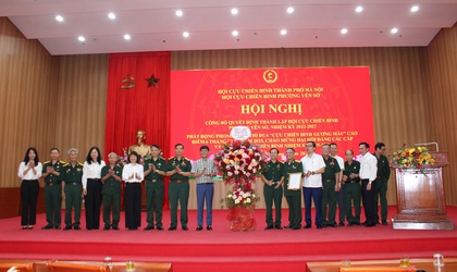  Hội Cựu chiến binh phường Yên Sở tổ chức Hội nghị công bố Quyết định thành lập Hội CCB phường Yên Sở, phát động phong trào thi đua 