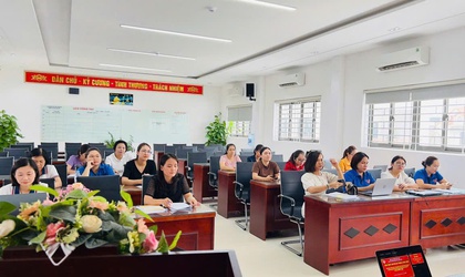 Chi bộ trường Tiểu học Trần Phú tổ chức sinh hoạt chuyên đề góp ý dự thảo văn kiện ĐH đại biểu Đảng bộ phường Lĩnh Nam lần thứ I

