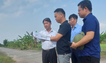 Lãnh đạo xã Thuận An kiểm tra tiến độ dự án trên địa bàn Xã