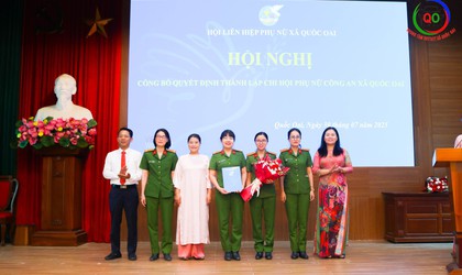 Quốc Oai công bố thành lập Chi hội Phụ nữ Công an xã và 9 Chi hội Phụ nữ trường Mầm non