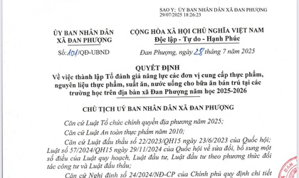 Quyết định số 101/QĐ-UBND của UBND xã Đan Phượng