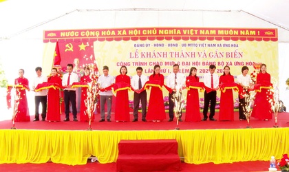 ỨNG HÒA TỔ CHỨC LỄ KHÁNH THÀNH VÀ GẮN BIỂN CÔNG TRÌNH BẢO TỒN, PHỤC DỰNG, TÔN TẠO KHU DI TÍCH LỊCH SỬ ĐỊA ĐIỂM AN TOÀN KHU XỨ ỦY BẮC KỲ 1942 (CHÙA CHÒNG)