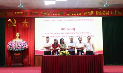 Sức mạnh đồng thuận tại phường Phú Diễn qua lễ ký kết chương trình công tác