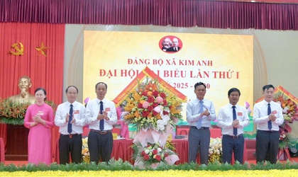 Đại hội đại biểu Đảng bộ xã Kim Anh lần thứ I, nhiệm kỳ 2025-2030: Phát huy tinh thần tự lực, xây dựng xã Kim Anh văn minh, hiện đại, hạnh phúc.