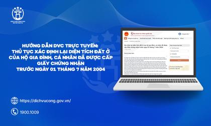 Thủ tục Xác định lại diện tích đất ở của hộ gia đình, cá nhân đã được cấp Giấy chứng nhận trước ngày 01 tháng 7 năm 2004