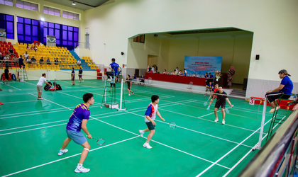 Giải cầu lông xã Đan Phượng mở rộng thu hút 125 vận động viên tham gia