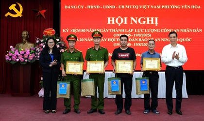 Phường Yên Hòa biểu dương kịp thời 