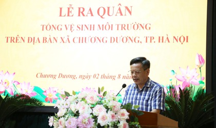 Xã Chương Dương ra quân tổng vệ sinh môi trường,
 tạo cảnh quan xanh- sạch - đẹp

